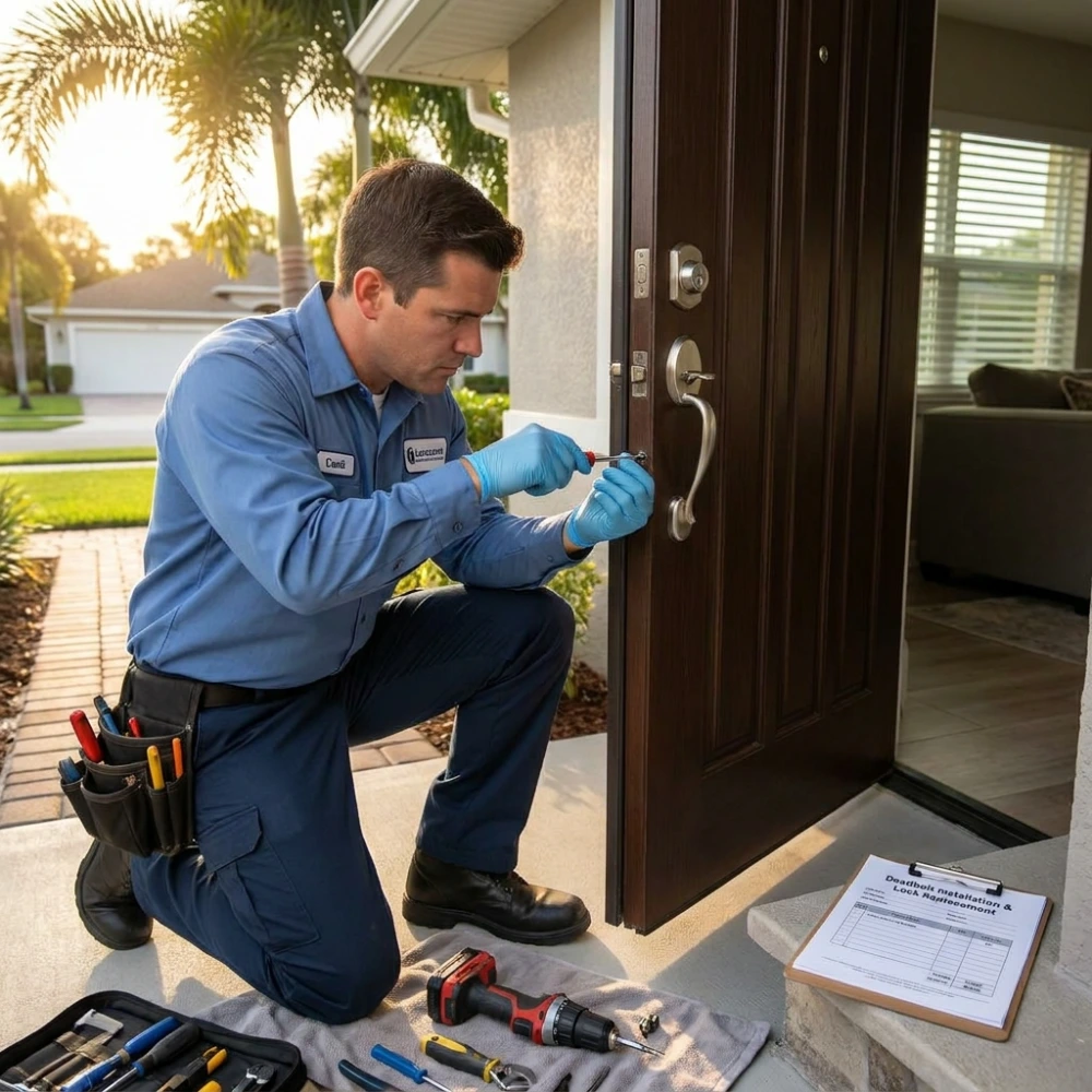 Deadbolt installation near SR 46A, FL